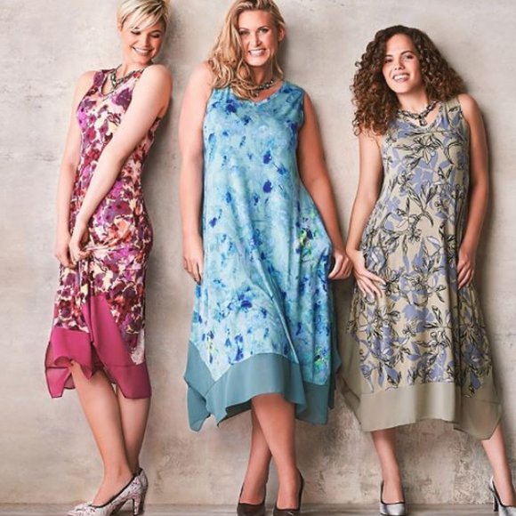 LOGO Knit Sleeveless Maxi Dress with Chiffon Trim - Picture 4 of 4